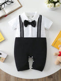 Baby Black Bow Tie Romper