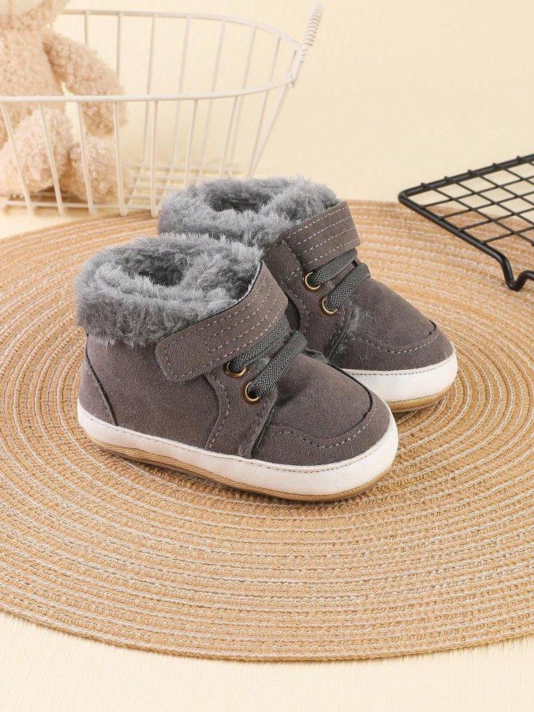 Baby Boy Fuzzy Strap Sneakers
