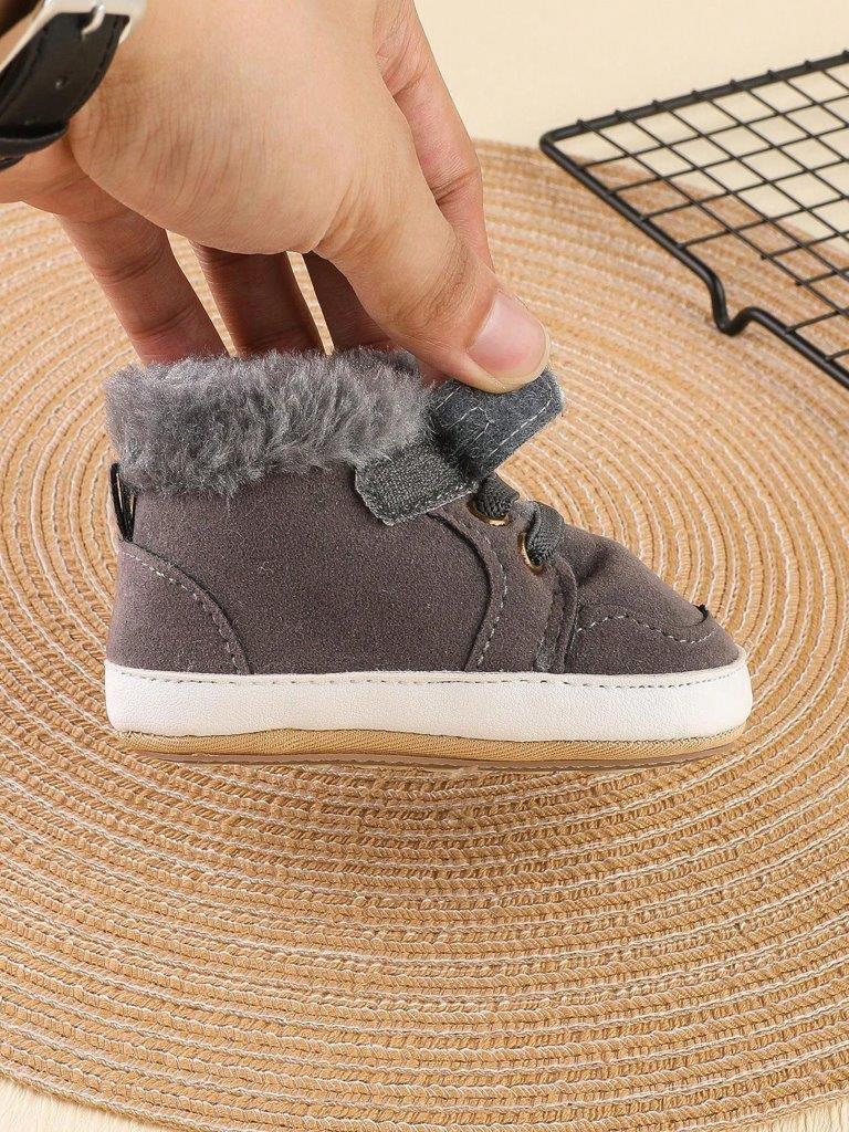 Baby Boy Fuzzy Strap Sneakers