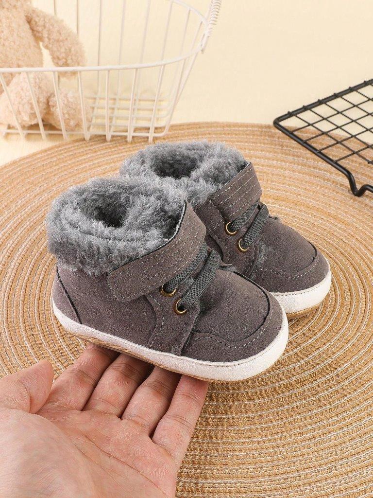 Baby Boy Fuzzy Strap Sneakers