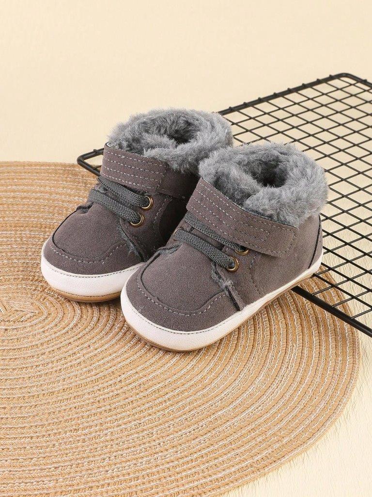 Baby Boy Fuzzy Strap Sneakers