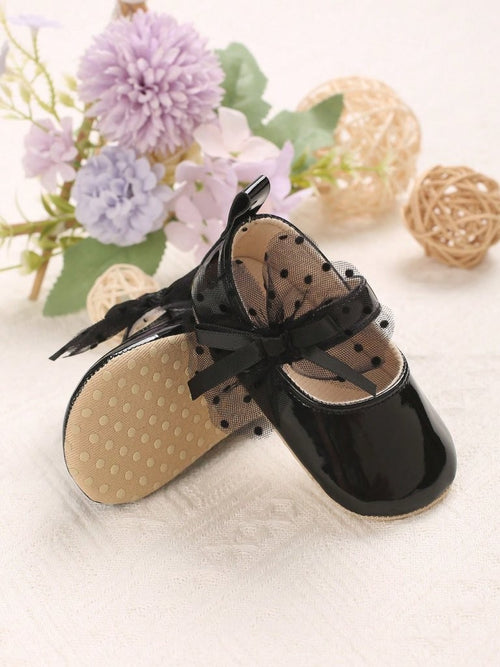 Baby Flower Princess Flats Black