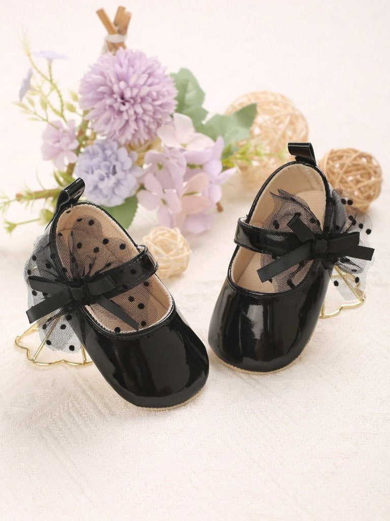 Baby Flower Princess Flats Black