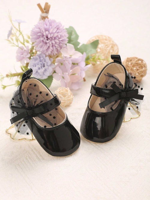 Baby Flower Princess Flats Black
