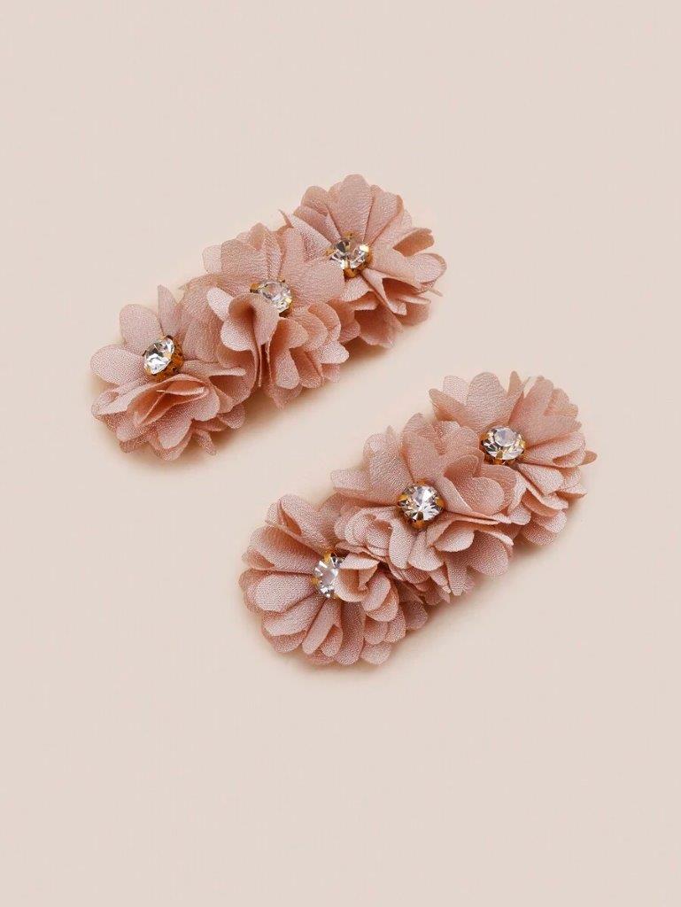2 Piece Rhinestone Hair Clips Set