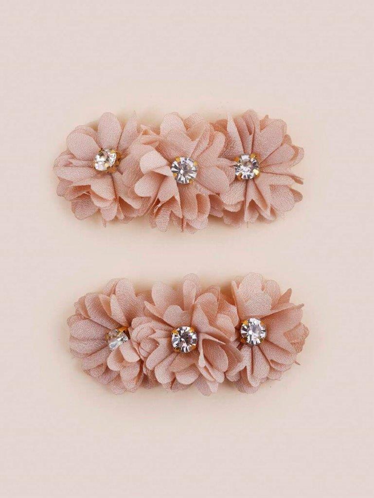 2 Piece Rhinestone Hair Clips Set