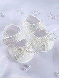 Baby Soft Sole Pearl Bow Flats