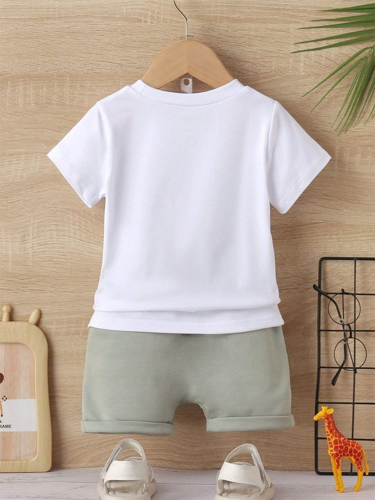 Baby Cartoon Animals One Year Old Birthday Outfit