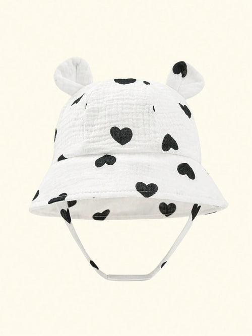 Baby 1 Piece Bunny Ear Bucket Hat 3-12 Months (select a colour)