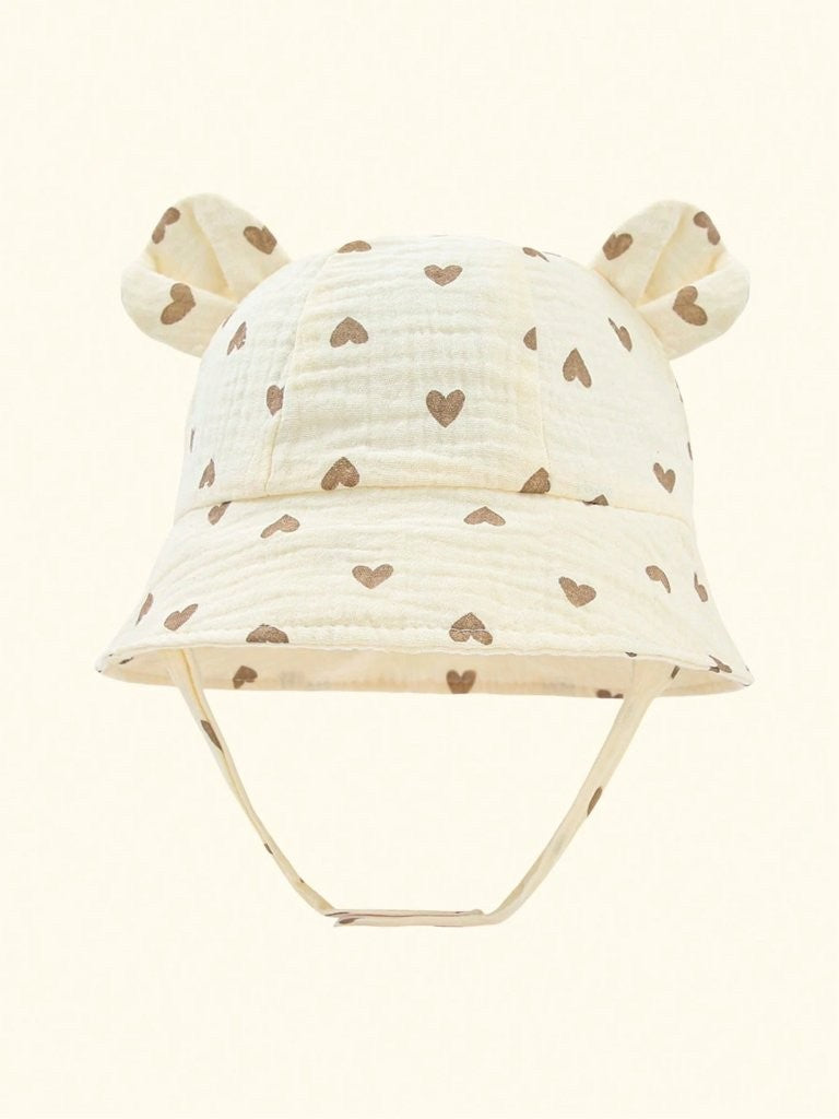 Baby 1 Piece Bunny Ear Bucket Hat 3-12 Months (select a colour)