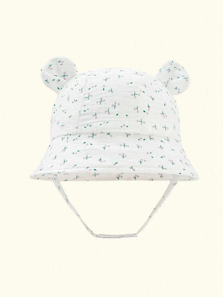 Baby 1 Piece Bunny Ear Bucket Hat 3-12 Months (select a colour)