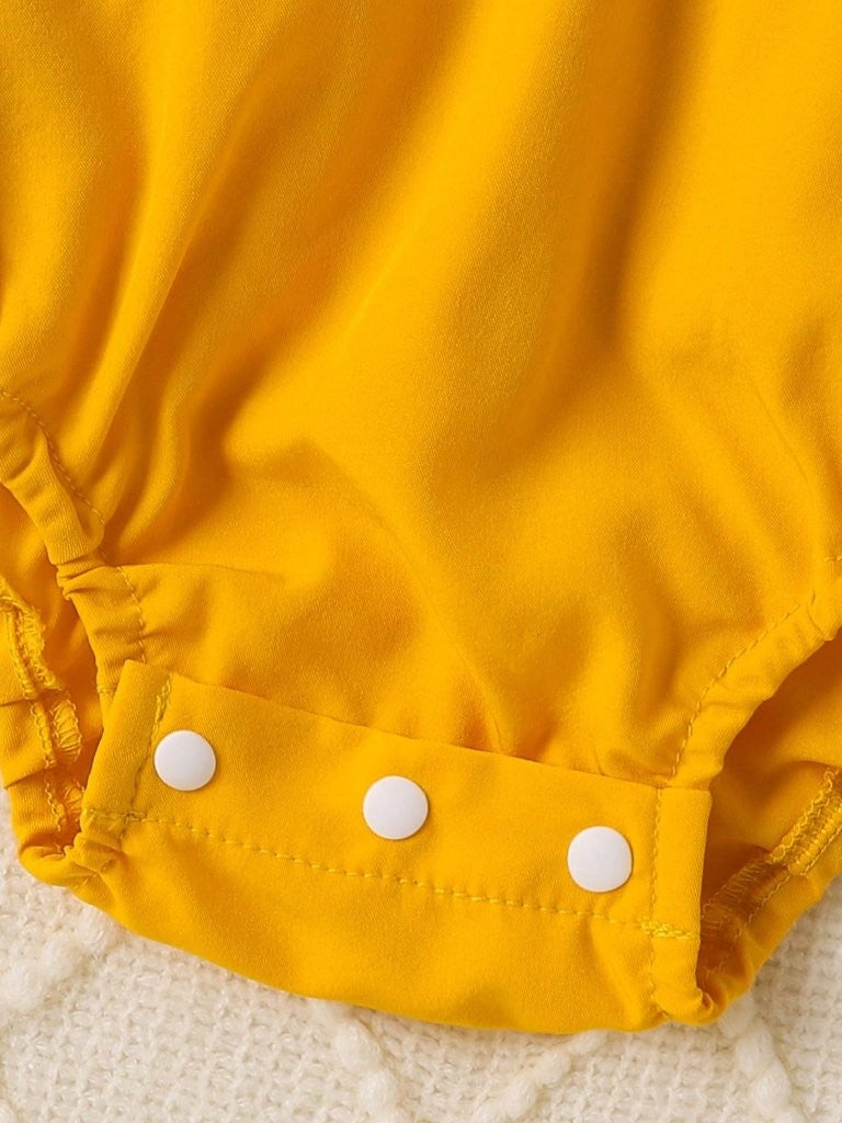 Baby Sunflower Pattern Bodysuit Dress Set