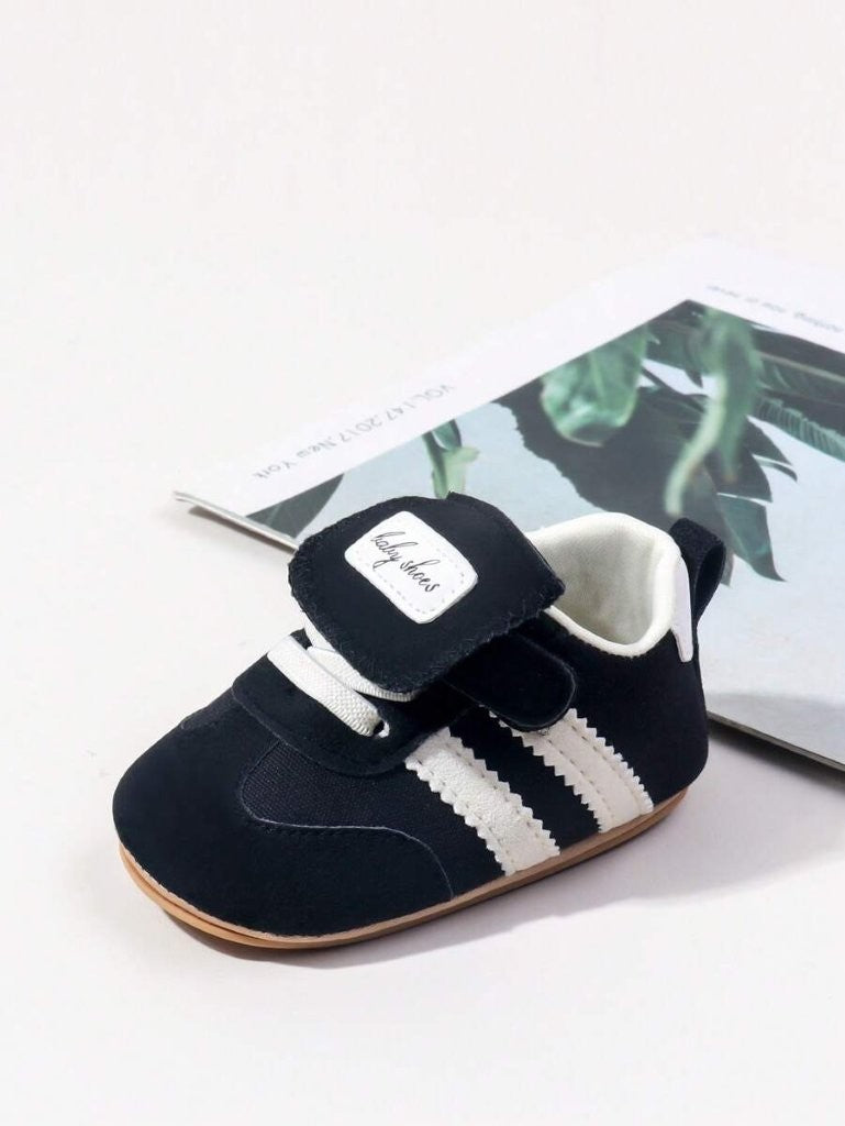 Baby Boy Black Flap Top Sneakers