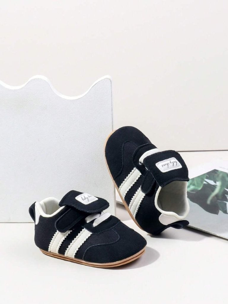 Baby Boy Black Flap Top Sneakers