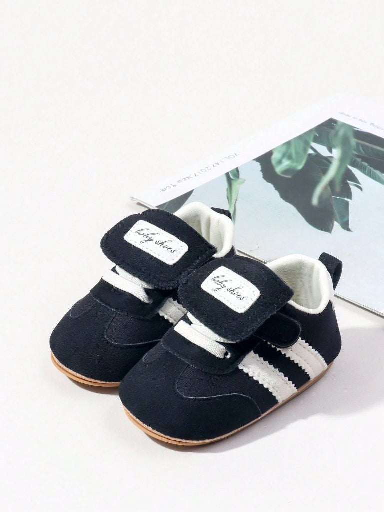 Baby Boy Black Flap Top Sneakers