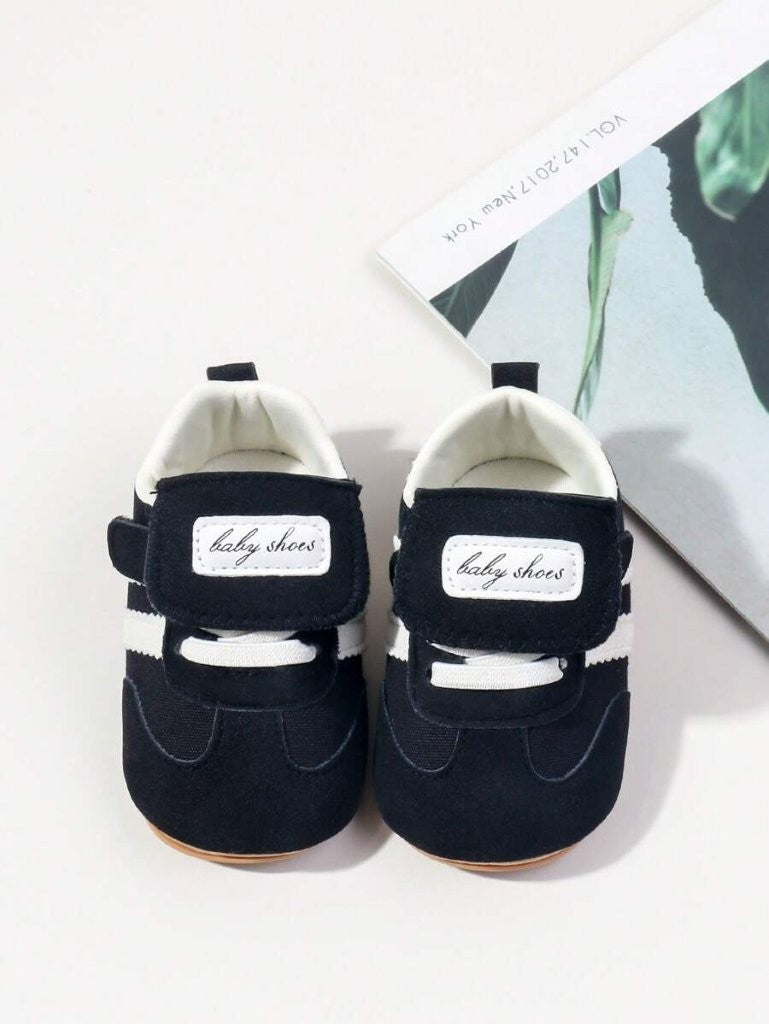 Baby Boy Black Flap Top Sneakers