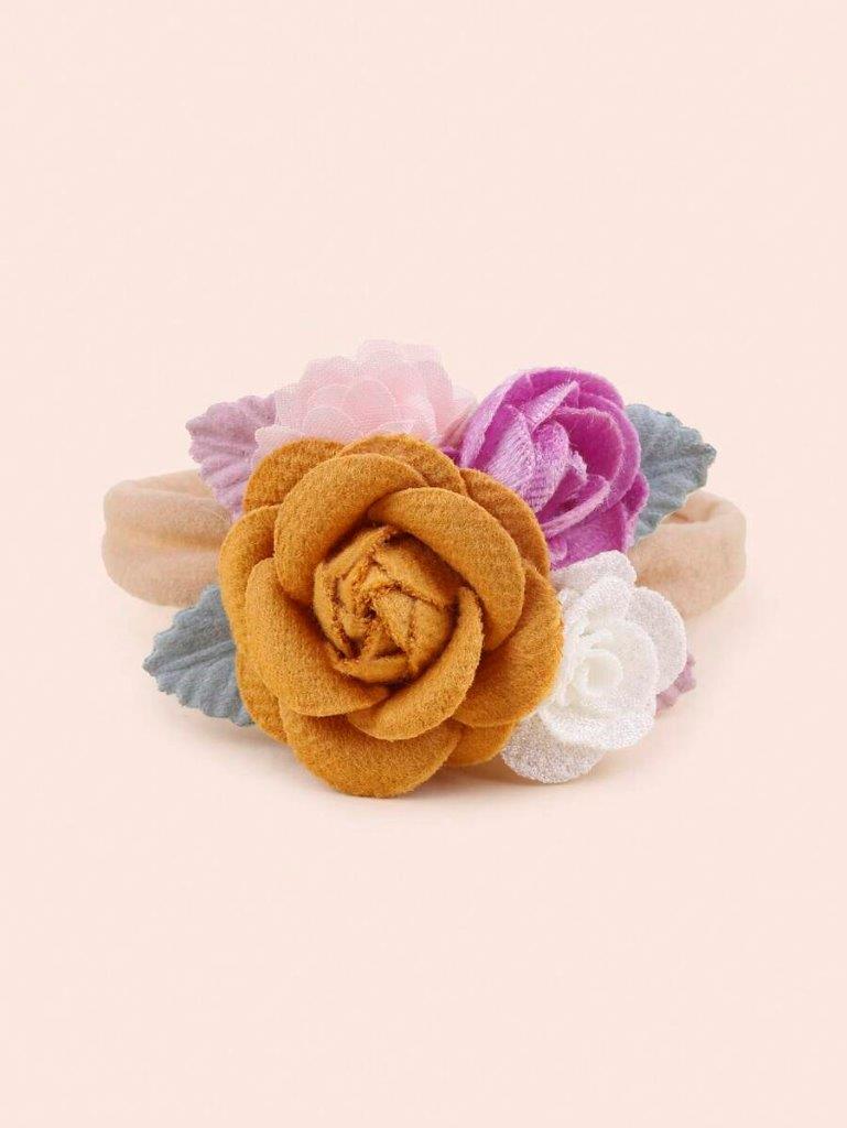 Baby 3 Piece Elegant Flower Headband Set Blue