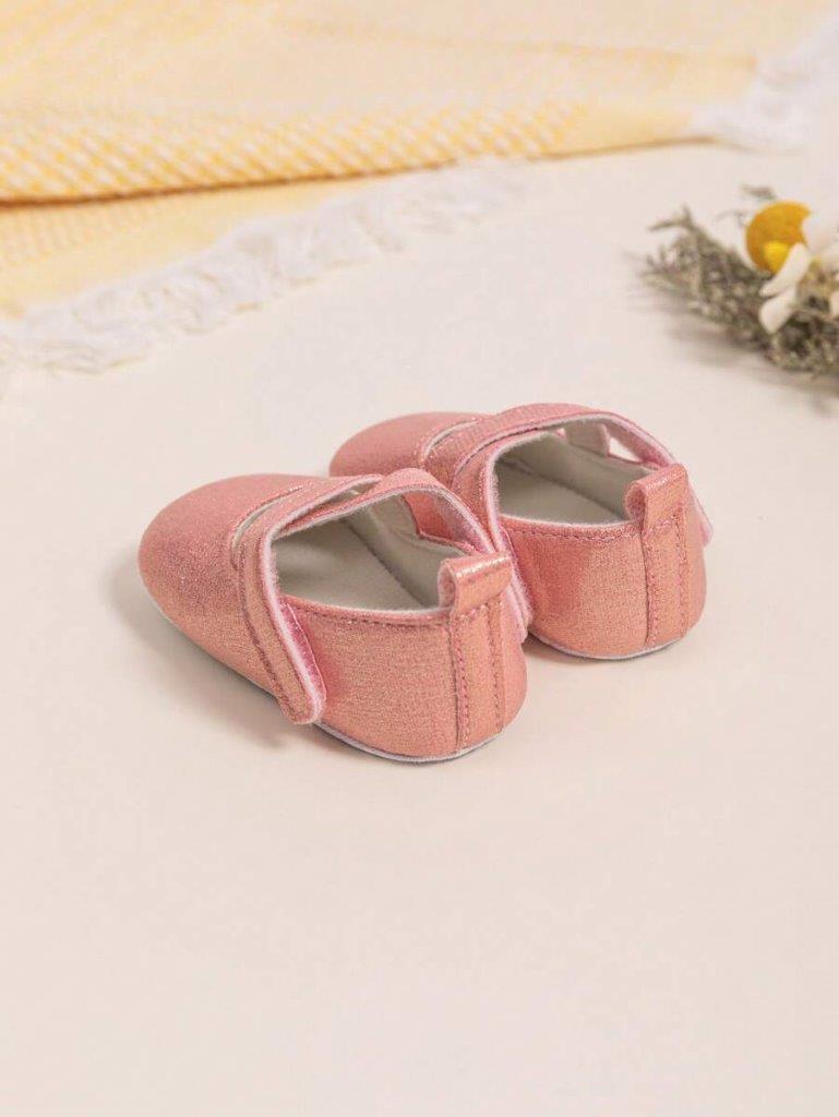 Baby Pink Criss Cross Strap Pumps