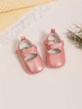 Baby Pink Criss Cross Strap Pumps
