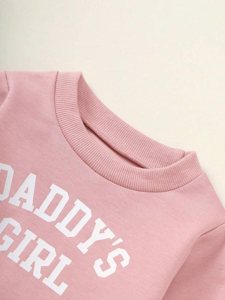 Baby Daddy's Girl Pink Pullover And Pants Set