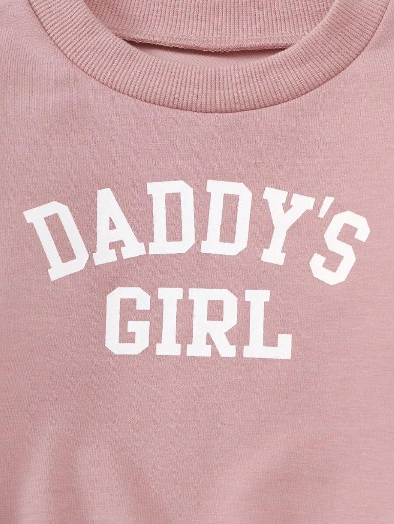 Baby Daddy's Girl Pink Pullover And Pants Set