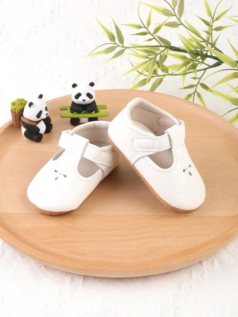 Baby White Pattern Mary Jane Flats