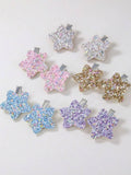 2 Piece Sparkly Glitter Star Hair Clips