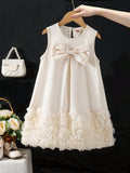 Toddler Girls Princess Style Rose Pattern Dress