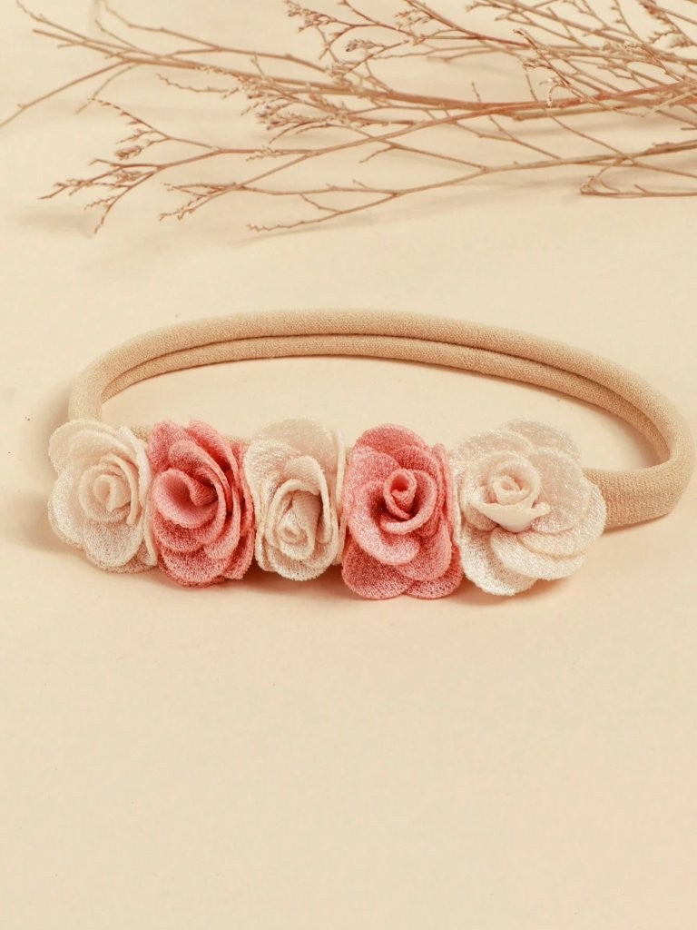 Baby 3 Piece Headband Set Dusty Pink