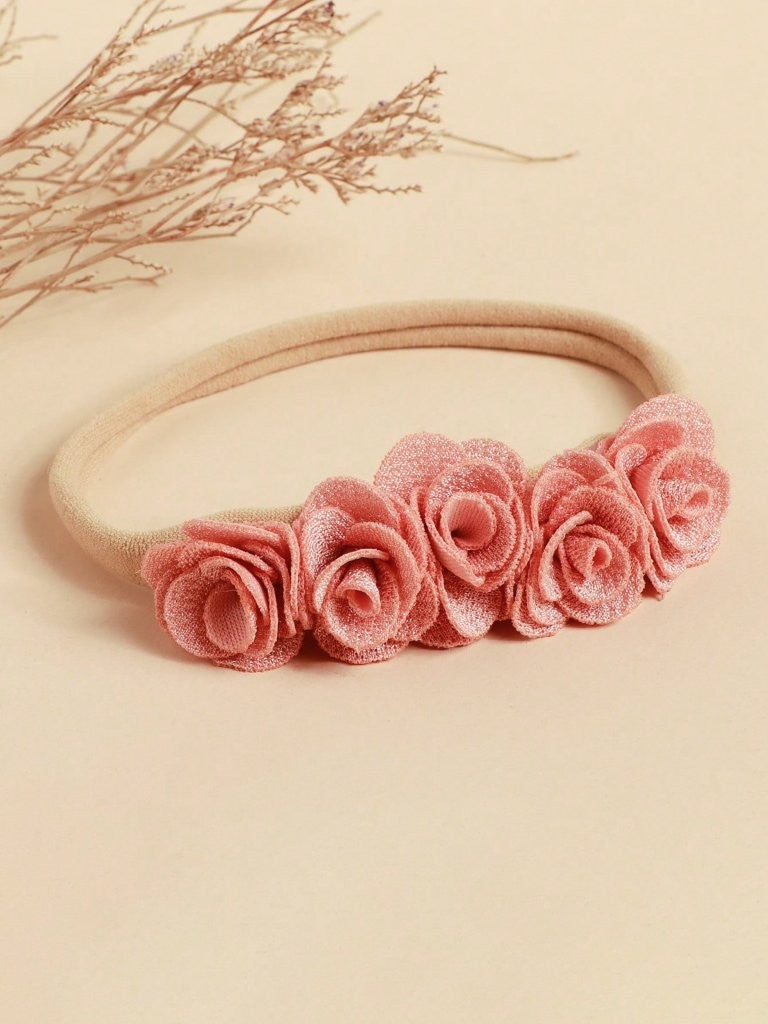 Baby 3 Piece Headband Set Dusty Pink