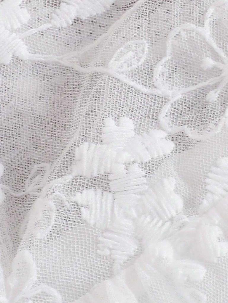 Baby White Lace Neck Embroidery Dress