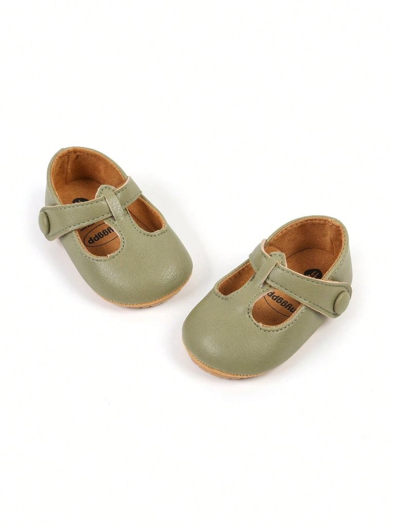 Baby T-Strap Rubber Sole Shoes