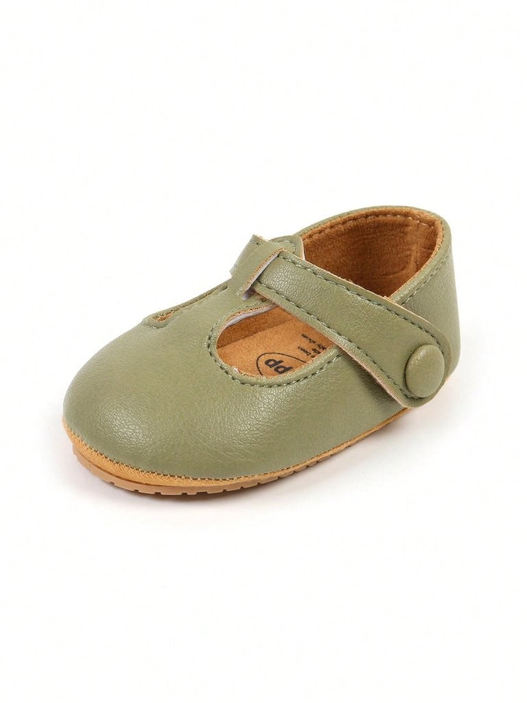 Baby T-Strap Rubber Sole Shoes