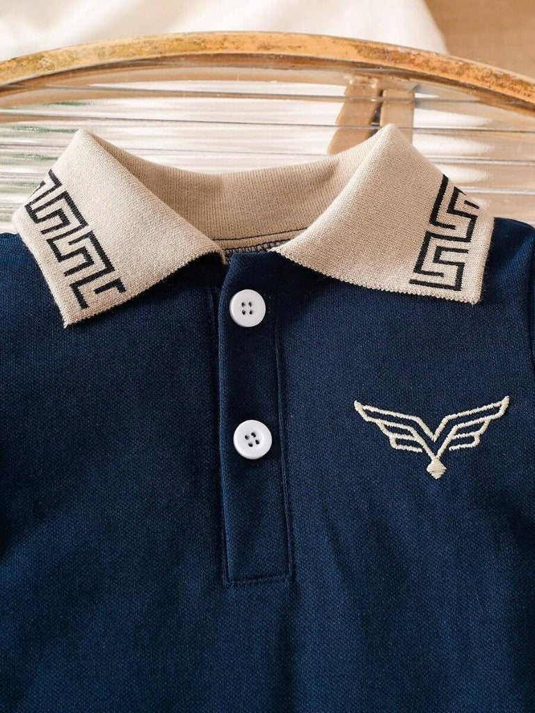Baby Royal Blue Classic Short Sleeve Romper