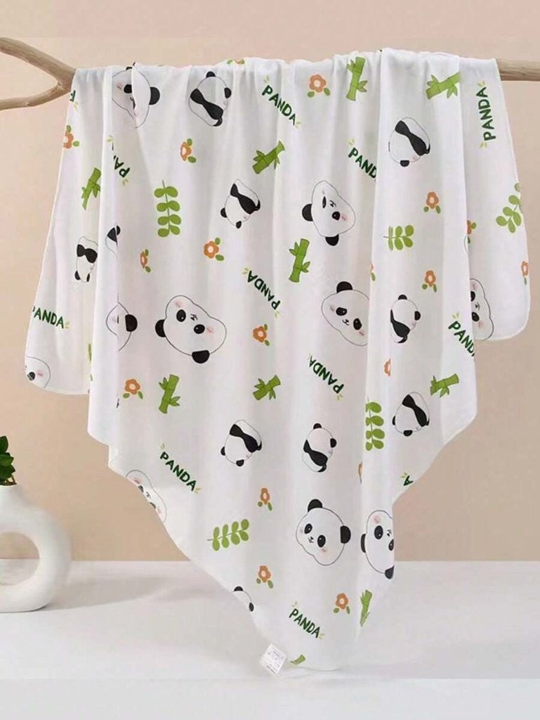 Baby Panda Pattern Swaddle Blanket