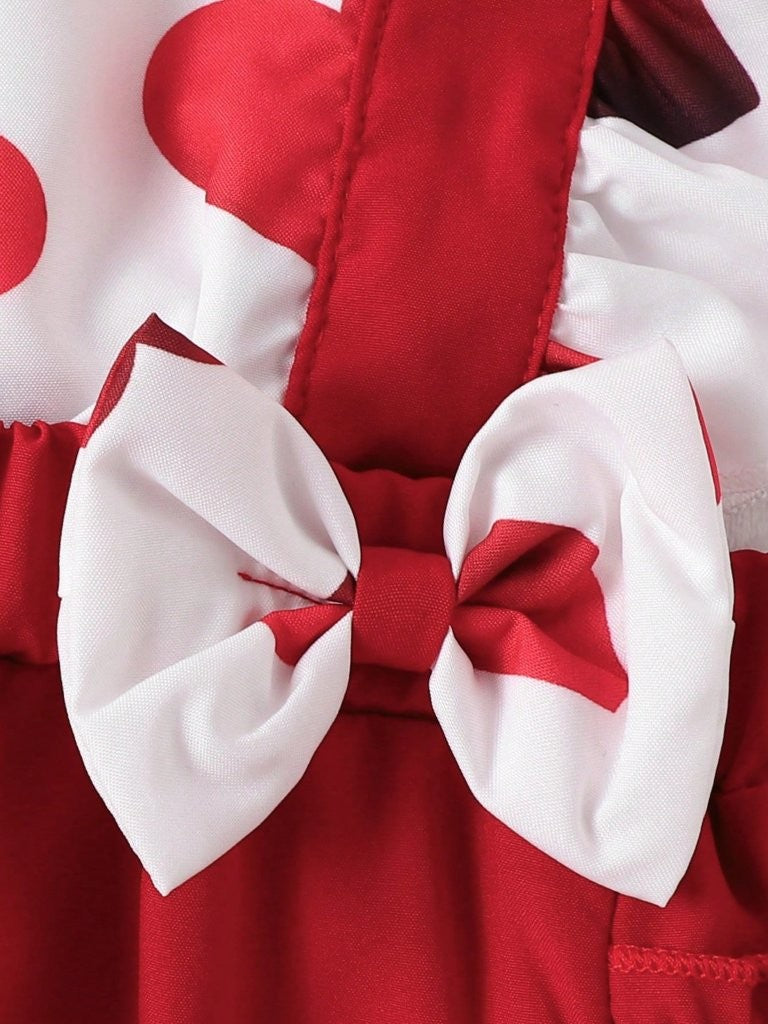 Baby Red Heart Shape Bodysuit Dress