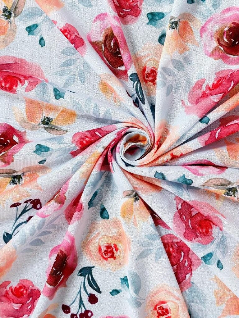 Baby Rose Pattern Swaddle Blanket