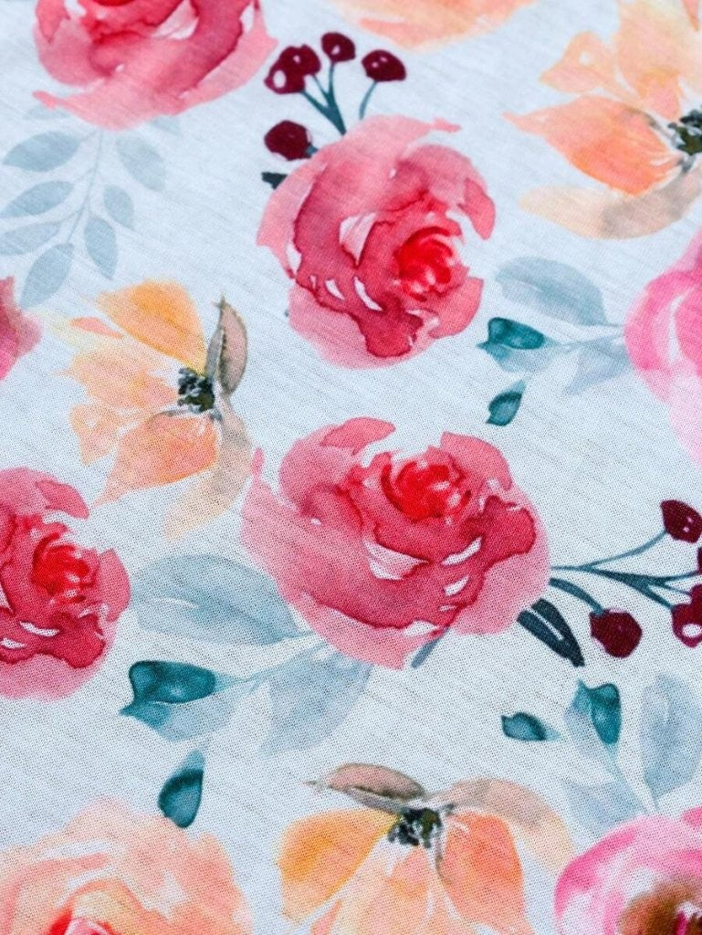 Baby Rose Pattern Swaddle Blanket