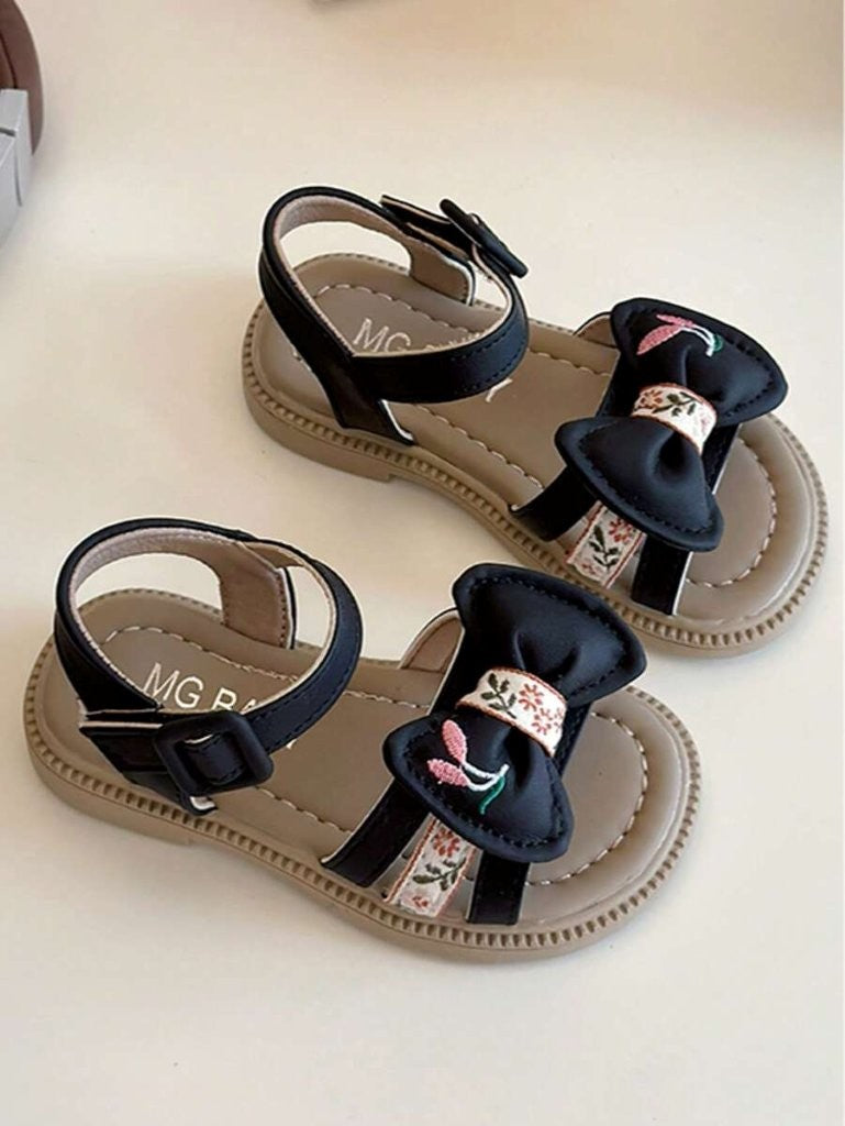 Baby Fashionable Bow Sandals Black