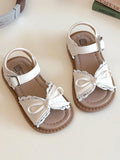 Baby Bow Trim Sandals Beige