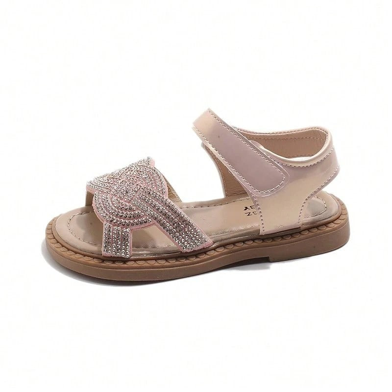 Baby Rhinestone Strap Sandals Pink
