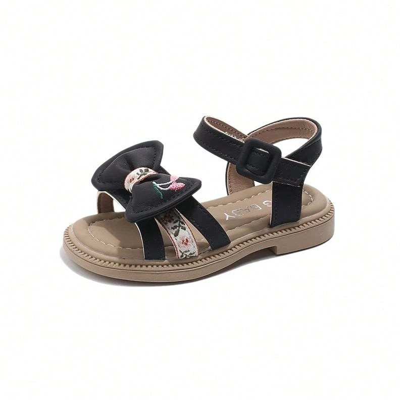 Baby Fashionable Bow Sandals Black