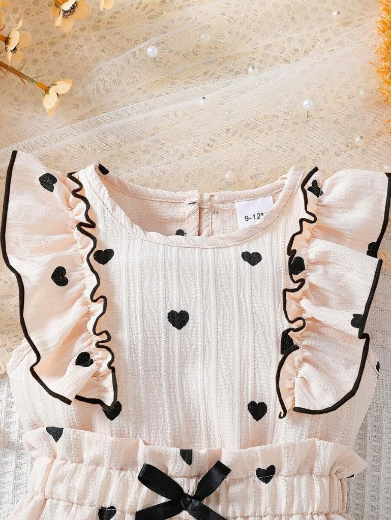 Baby Frilled Heart Top And Shorts Set