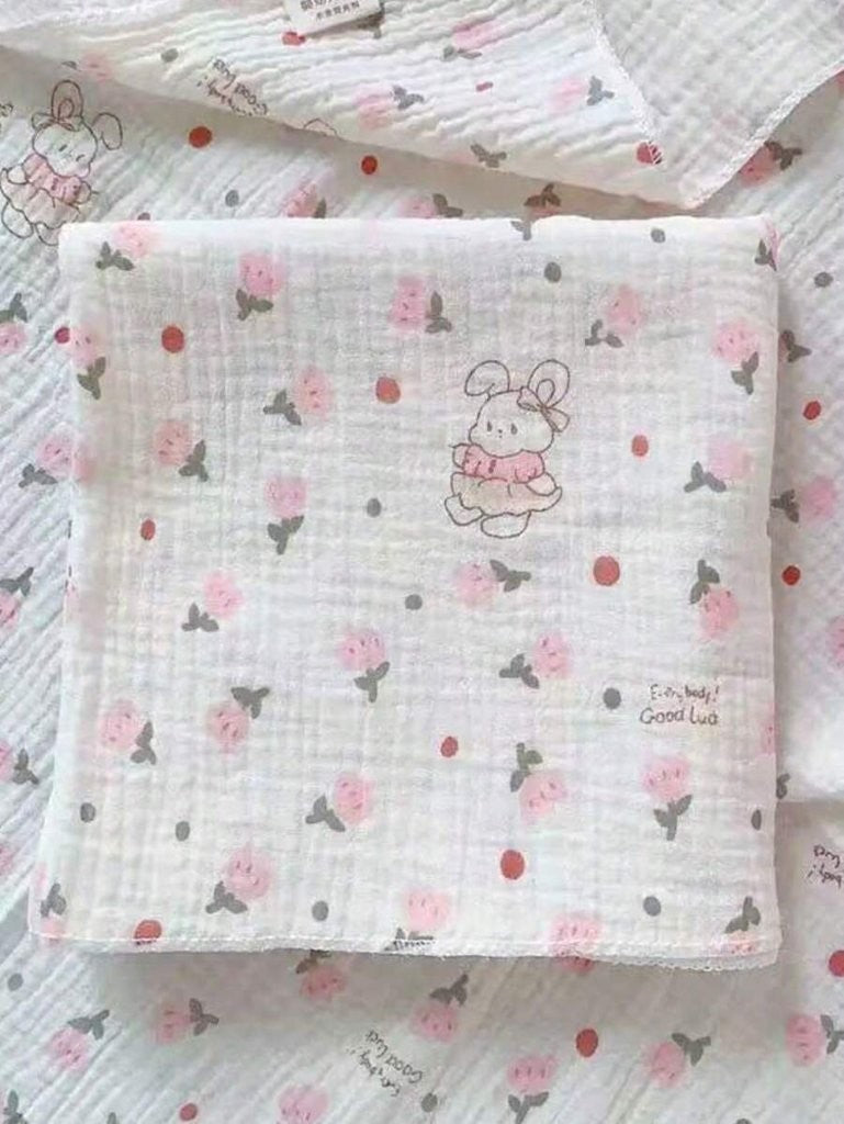 Baby Tulip Bunny Muslin Blanket