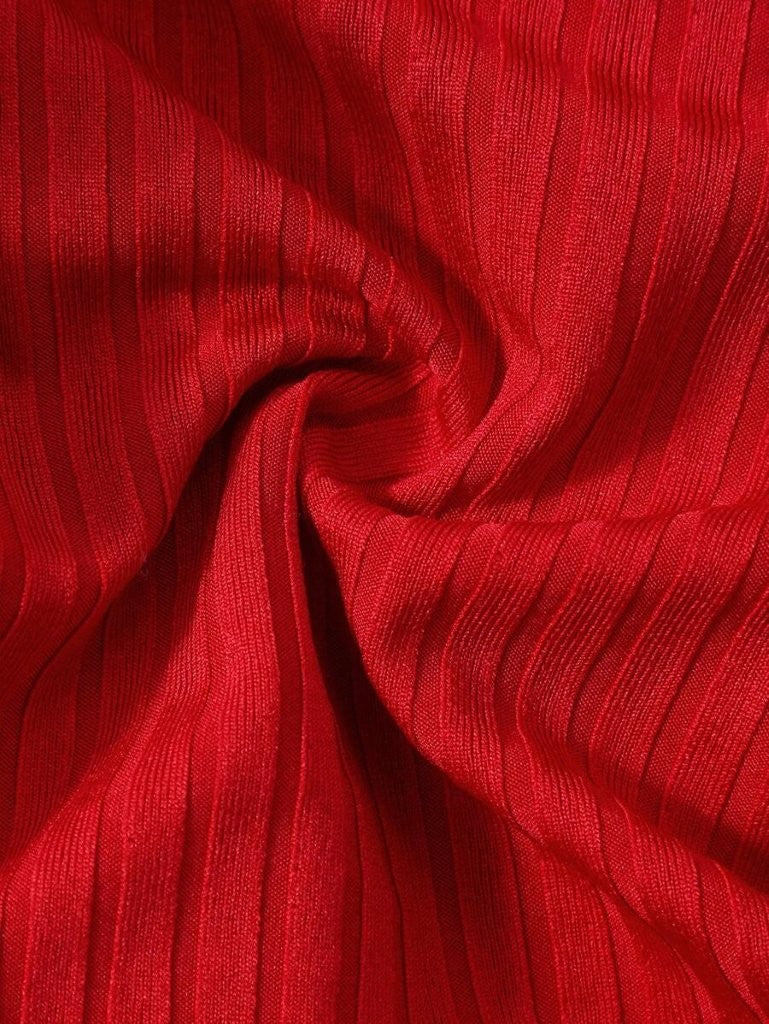 Baby Red Frilled Sleeve Tulle Dress