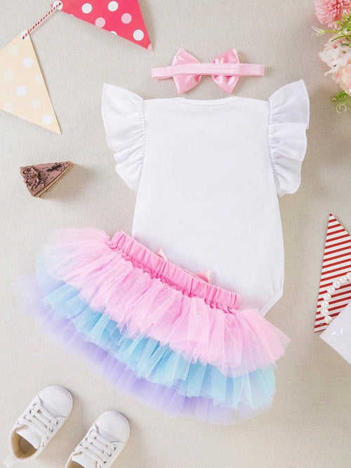 Baby One Year old Cupcake Tutu Birthday Outfit
