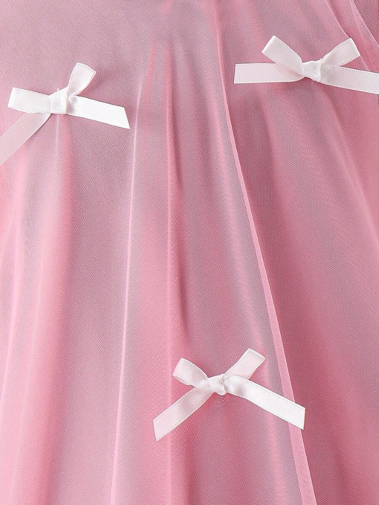 Toddler Girls Decorated Bow Layered Mesh Dress