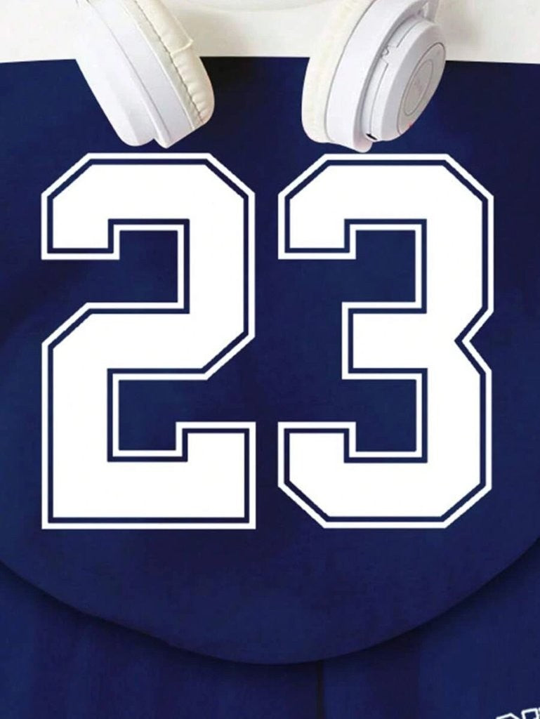 Baby Number Tee Shirt And Shorts Set Blue