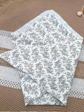 Baby Hibiscus Flower Pattern Muslin Blanket