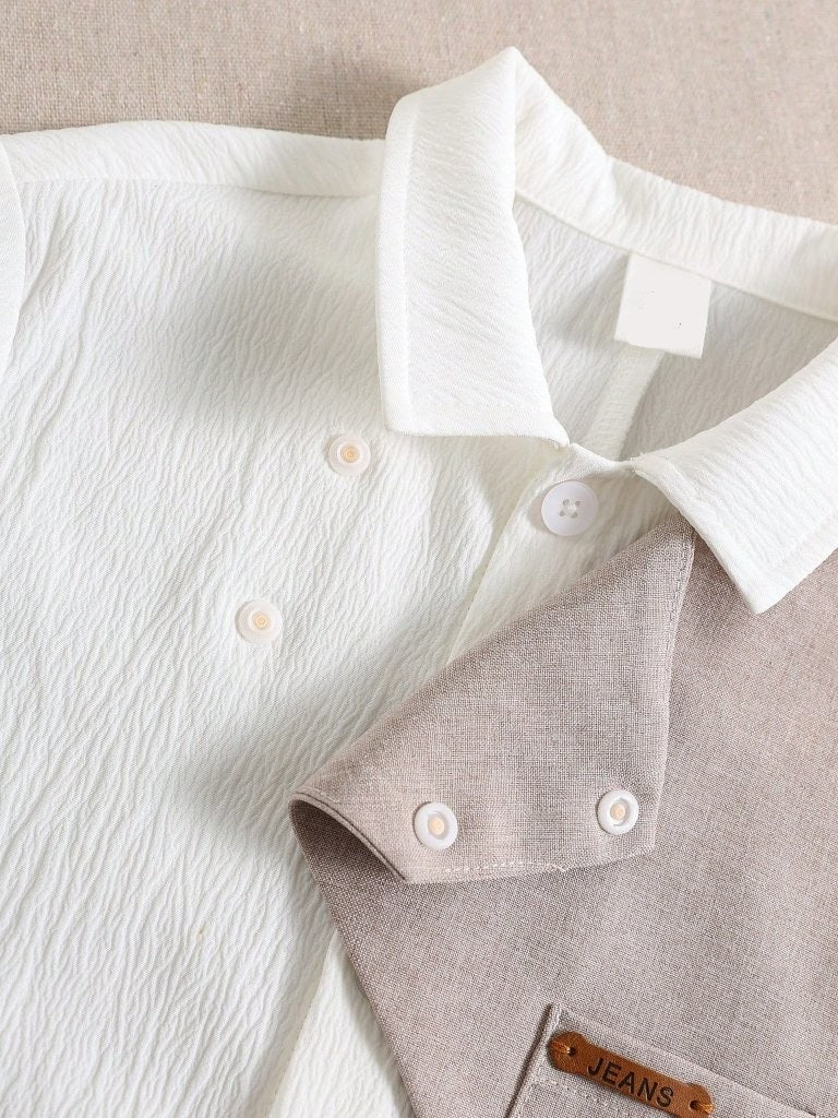 Baby Polo Collar Side Pocket Romper